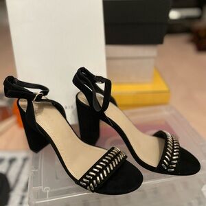 SANDRO Elegant Black Women's Sandals Two Tone